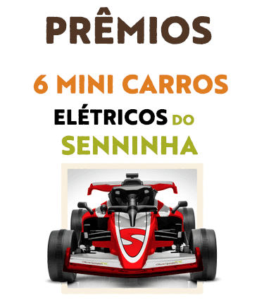 Prêmios 6 mini carros elétricos de F1